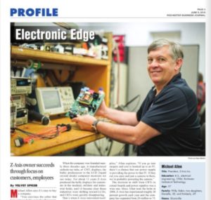 Z-AXIS profile Rochester Business Journal June 2018